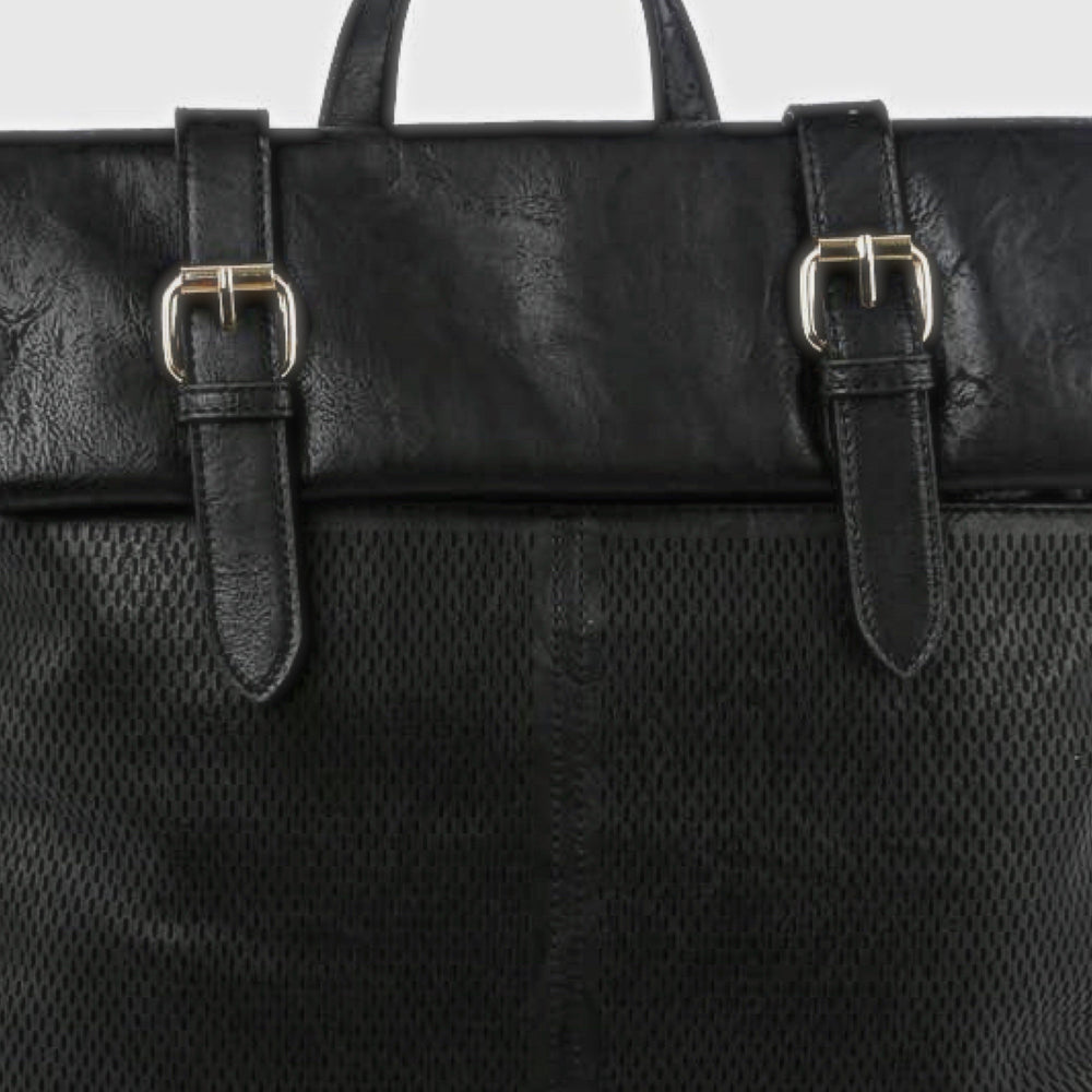 Laser Cut Buckle Fold Over Backpack - Boho Soho