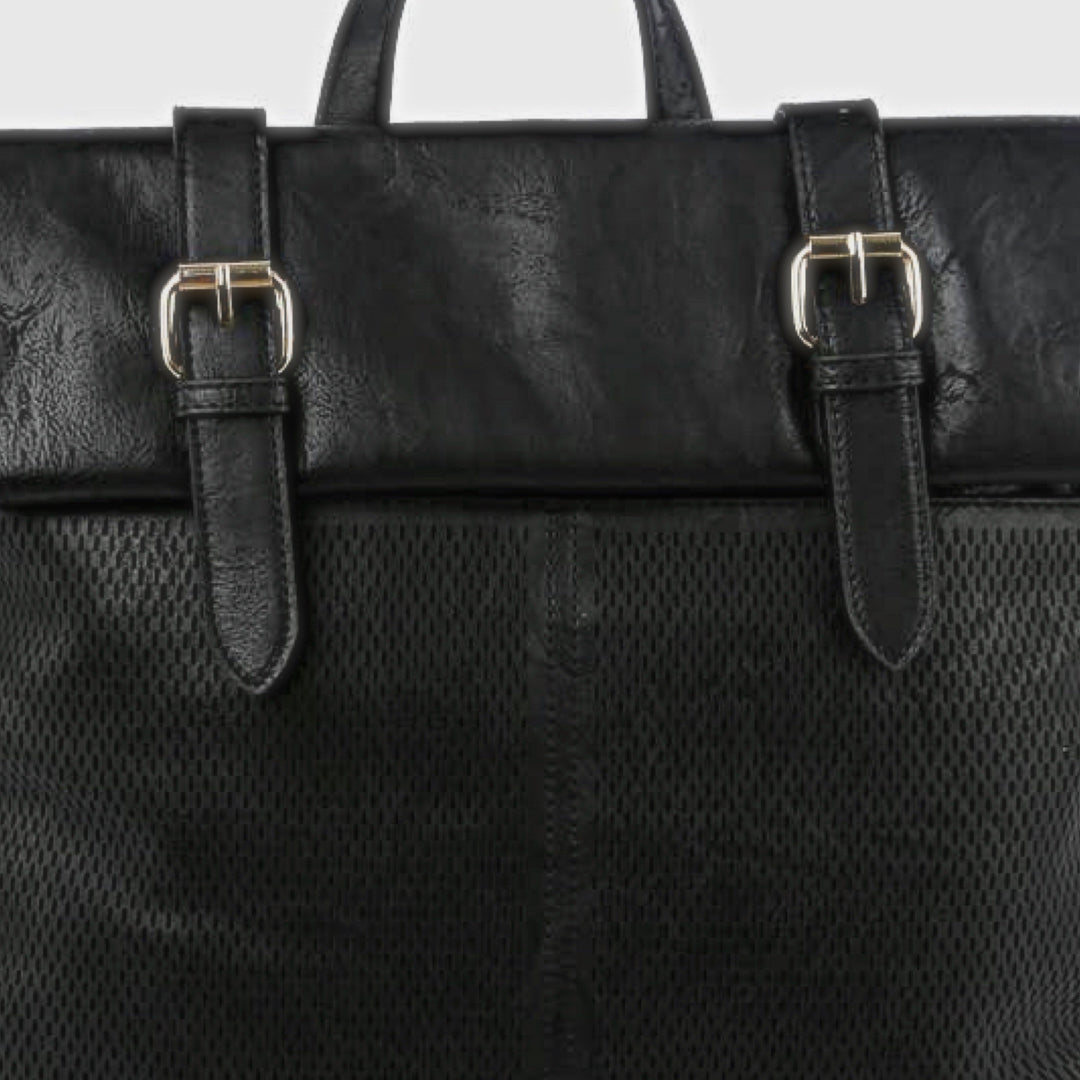 Laser Cut Buckle Fold Over Backpack - Boho Soho