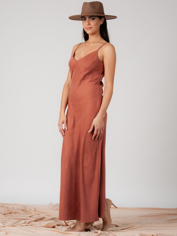 Lucca Couture JENN SEAM DETAILED SLIP DRESS-PALE GERANIUM - Boho Soho