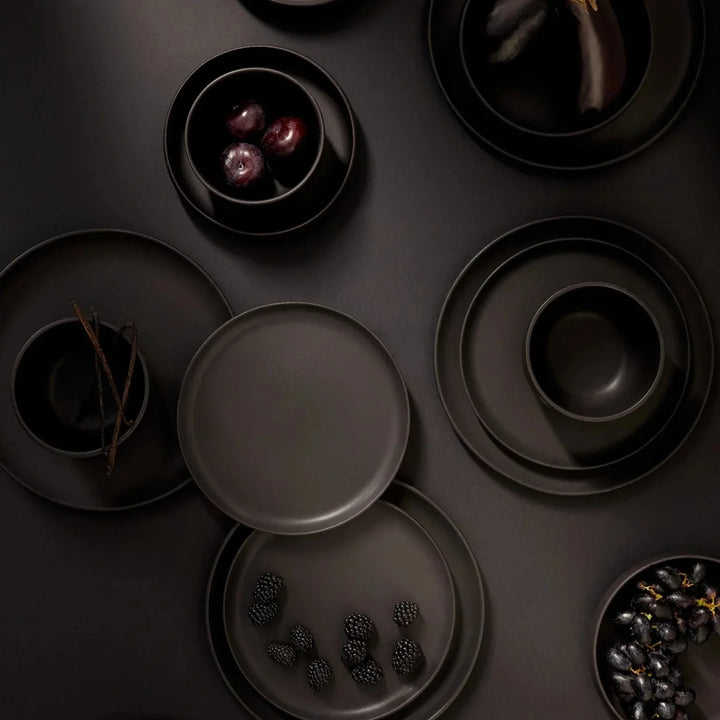 Gharyan Tunisian Side Plate Set of 4 - Matte Black