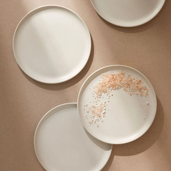 Gharyan Tunisian Side Plate Set of 4 - Matte White