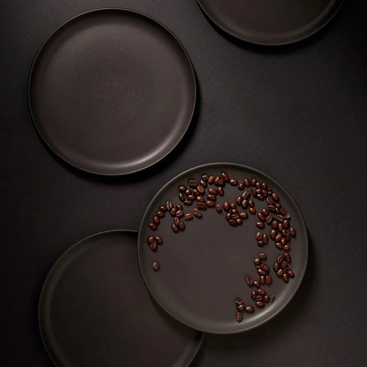 Gharyan Tunisian Side Plate Set of 4 - Matte Black