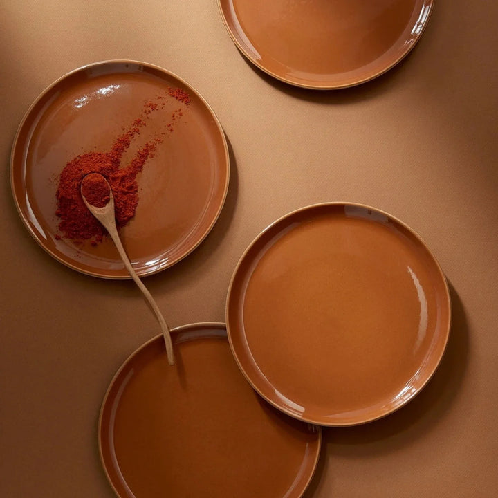 Gharyan Tunisian Side Plate Set of 4 - Terracotta