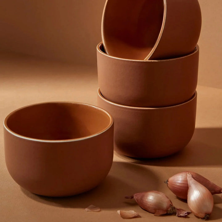 Gharyan Tunisian Bowl Set of 4 - Terracotta