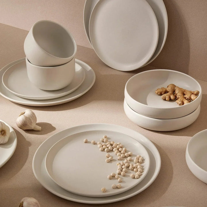 Gharyan Tunisian Pasta Bowl Set of 4 - Matte White