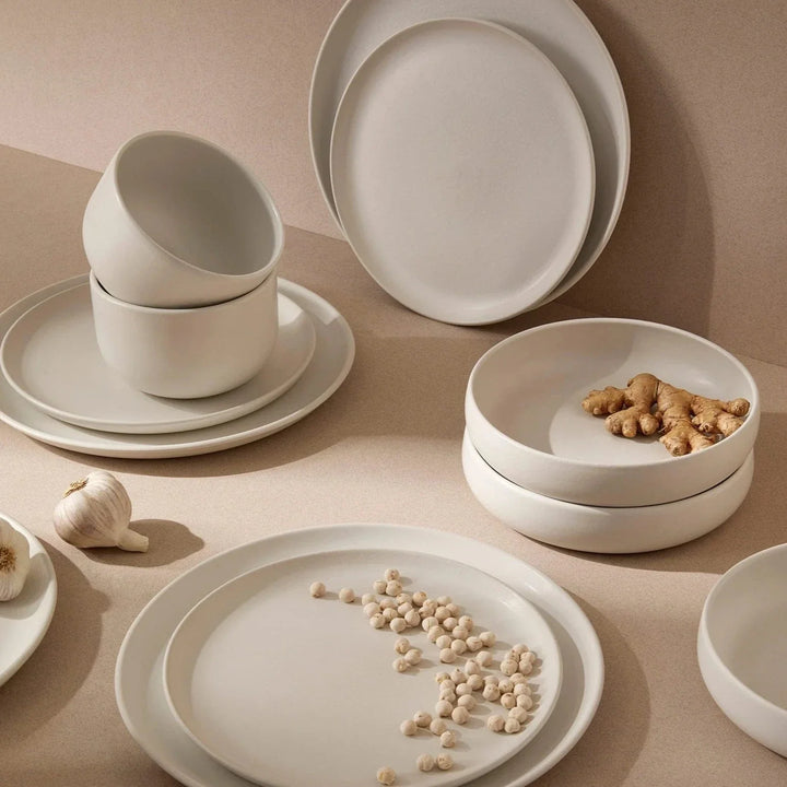 Gharyan Tunisian Bowl Set of 4 - Matte White