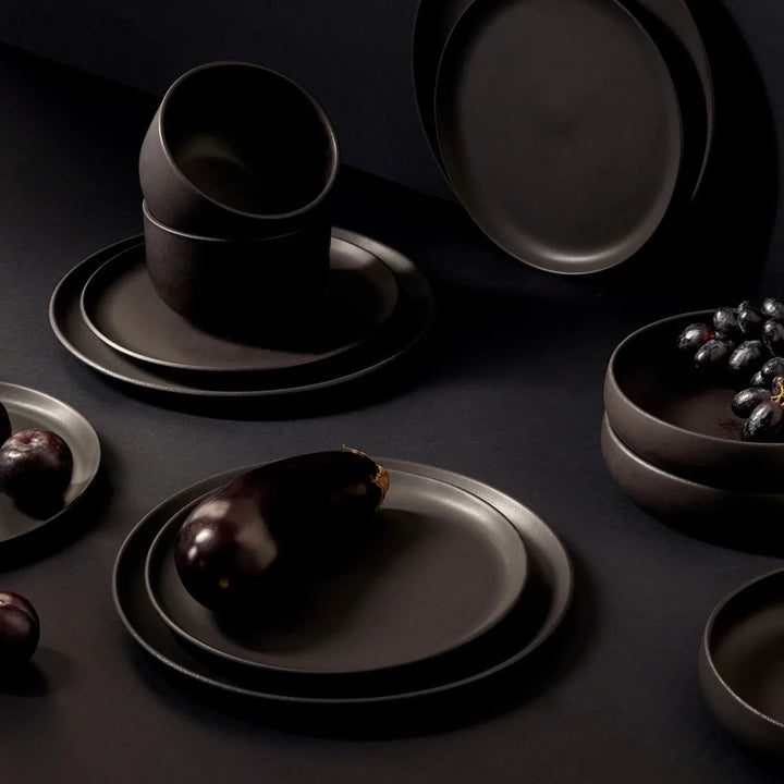 Gharyan Tunisian Pasta Bowls Set of 4 - Matte Black