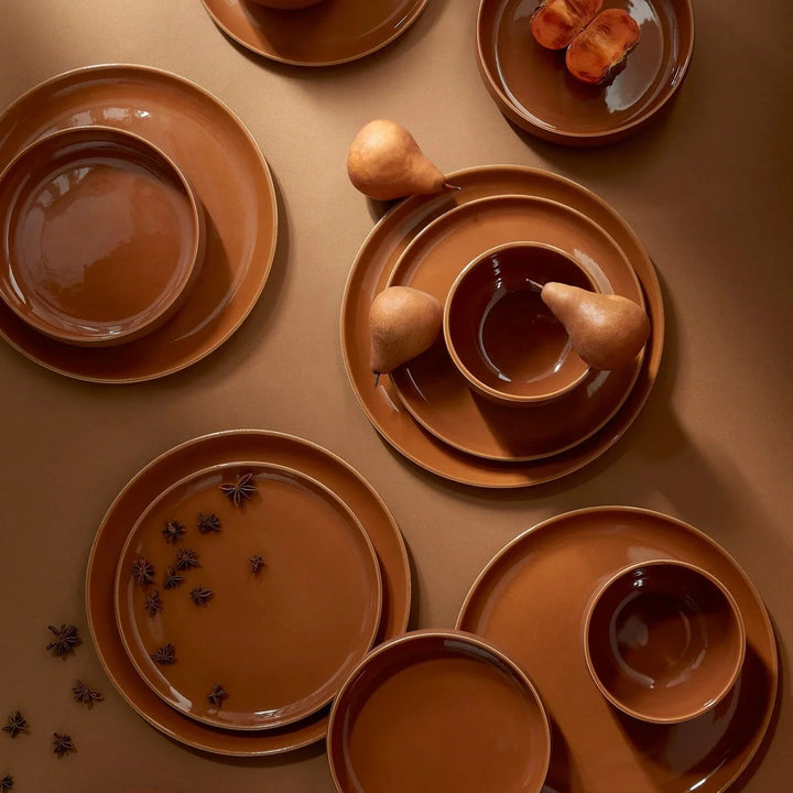 Gharyan Tunisian Dinner Plate Set of 4 - Terracotta