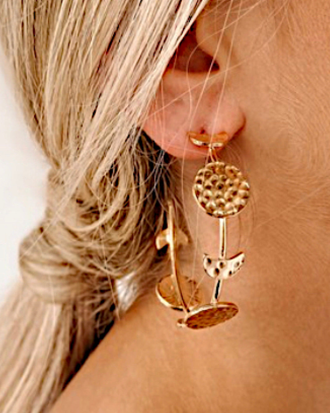 Boho Love Moon Phases Hoop Earrings - Boho Soho