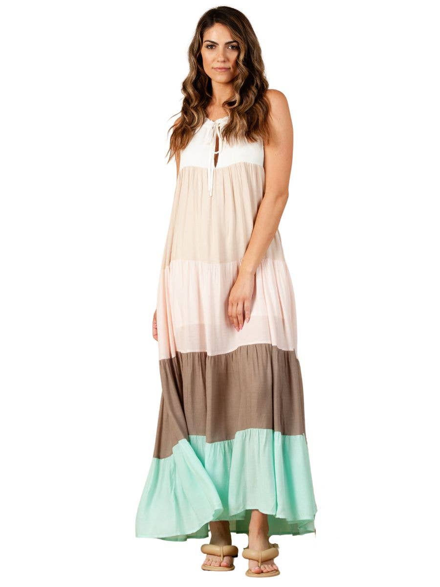 Lucca Couture JUBILEE COLORBLOCK MAXI DRESS - Boho Soho