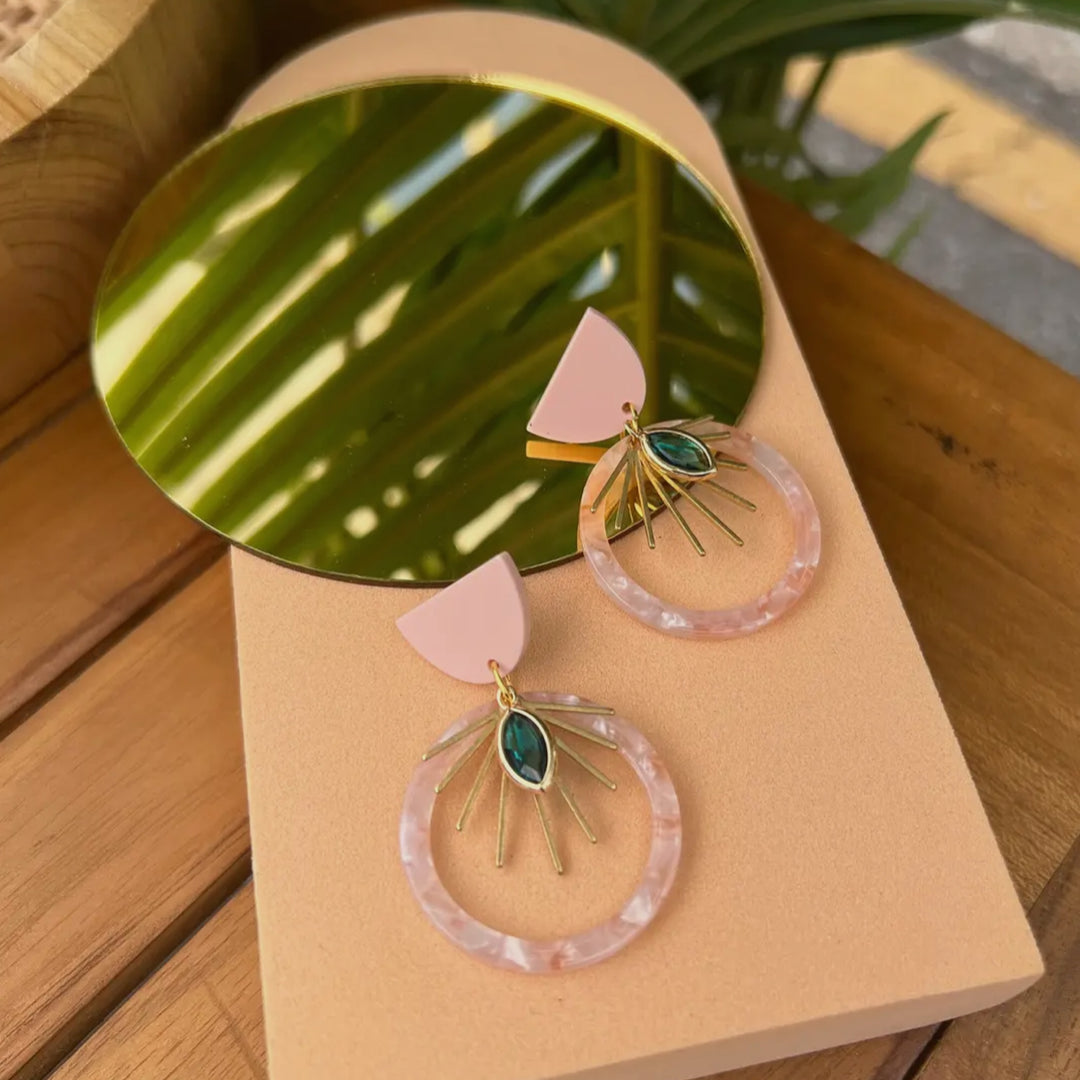 Tribe + Temple Boho Pink Hoops - Boho Soho