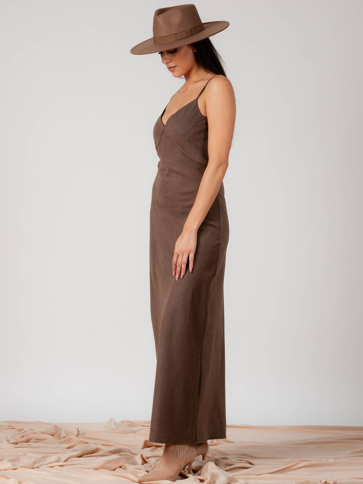 Lucca Couture JENN SEAM DETAILED SLIP DRESS-TAMARIND PLUM - Boho Soho