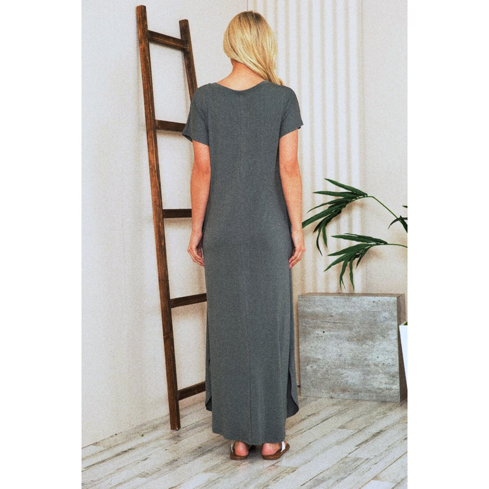 Gemma Rounded Hem Pocket Maxi Dress - Boho Soho