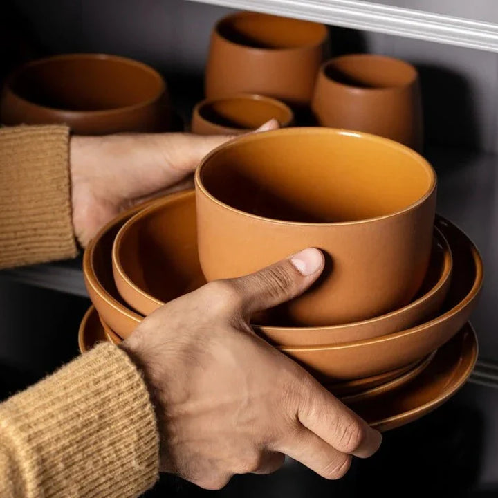 Gharyan Tunisian Bowl Set of 4 - Terracotta