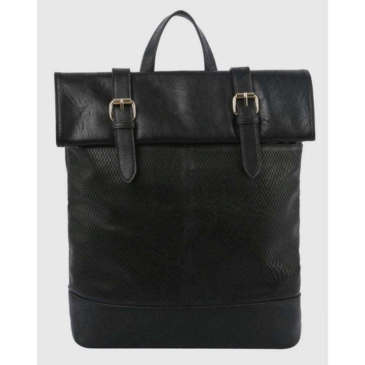 Laser Cut Buckle Fold Over Backpack - Boho Soho