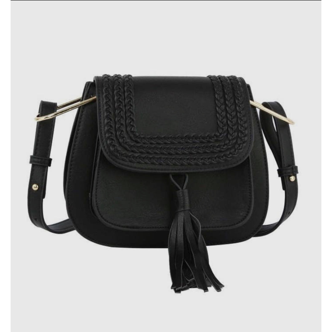 Megan Tassel Saddle Crossbody Vegan Leather Bag - Boho Soho