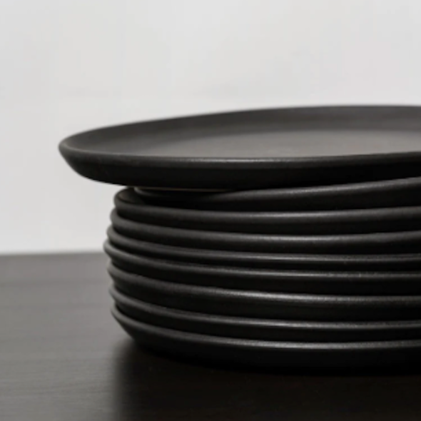 Gharyan Tunisian Side Plate Set of 4 - Matte Black