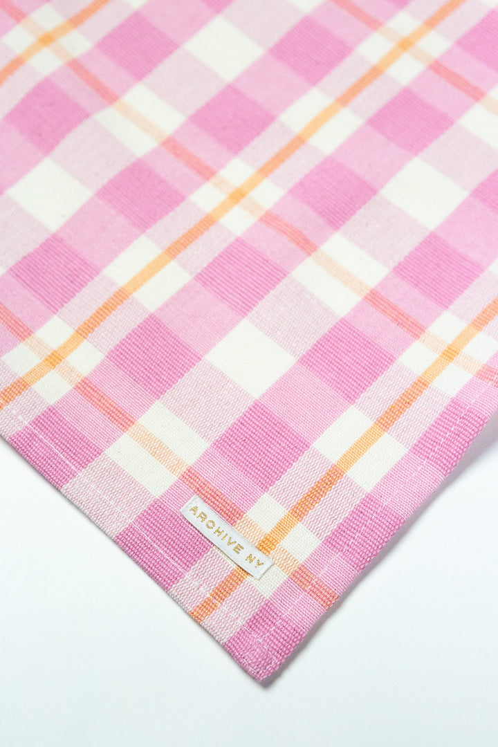 Archive NY Abigail Plaid Placemat in Bubblegum