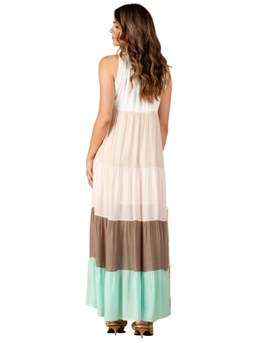 Lucca Couture JUBILEE COLORBLOCK MAXI DRESS - Boho Soho