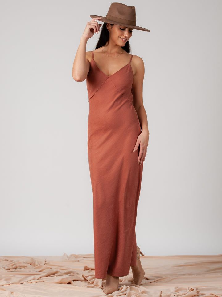Lucca Couture JENN SEAM DETAILED SLIP DRESS-PALE GERANIUM - Boho Soho