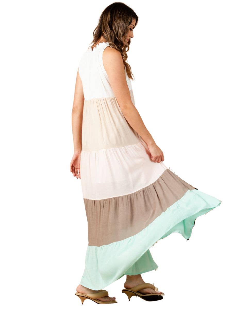 Lucca Couture JUBILEE COLORBLOCK MAXI DRESS - Boho Soho