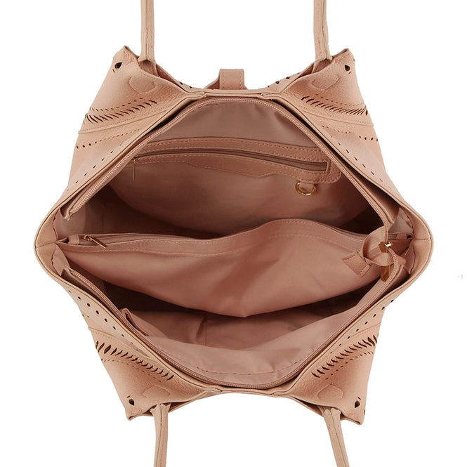 Perforated Origami Top Handle Bag - Boho Soho