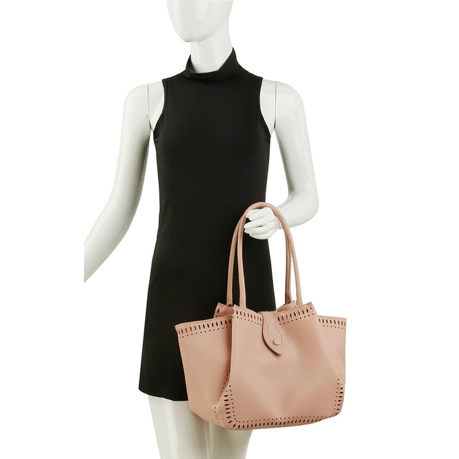 Perforated Origami Top Handle Bag - Boho Soho