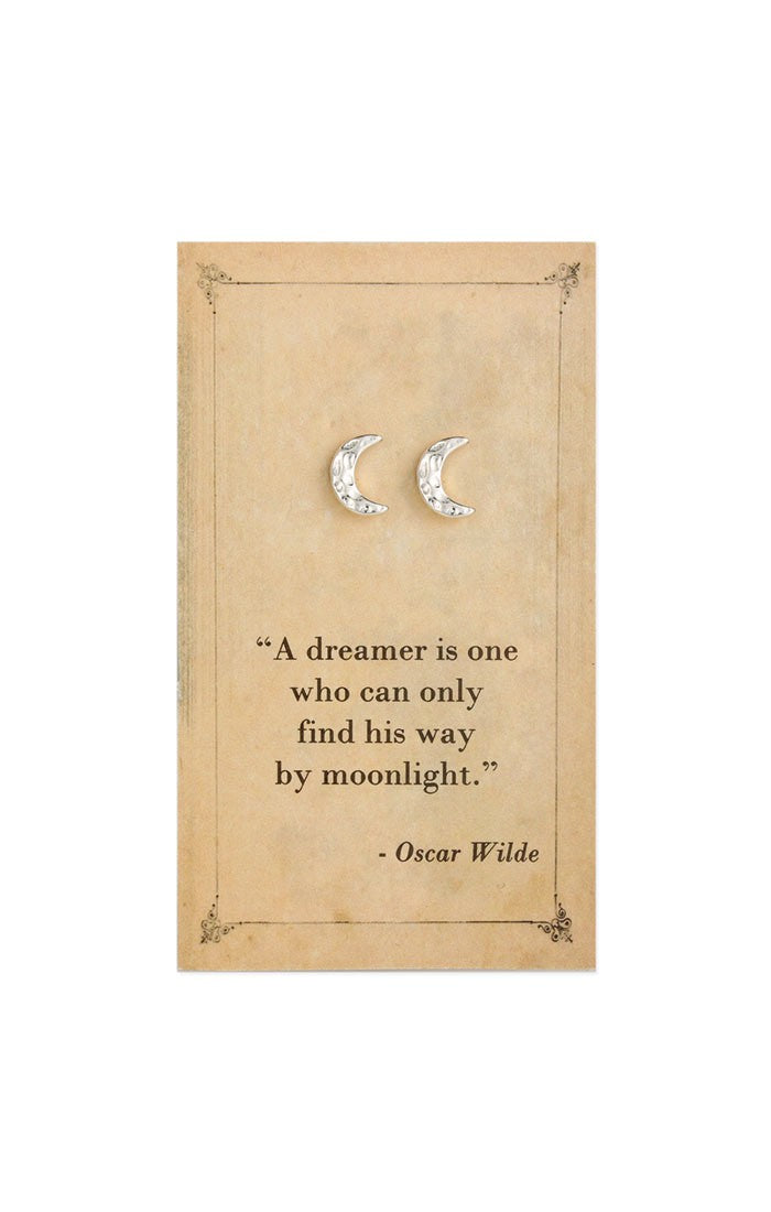 ZAD Oscar Wilde Dreamer Quote Earrings - Boho Soho