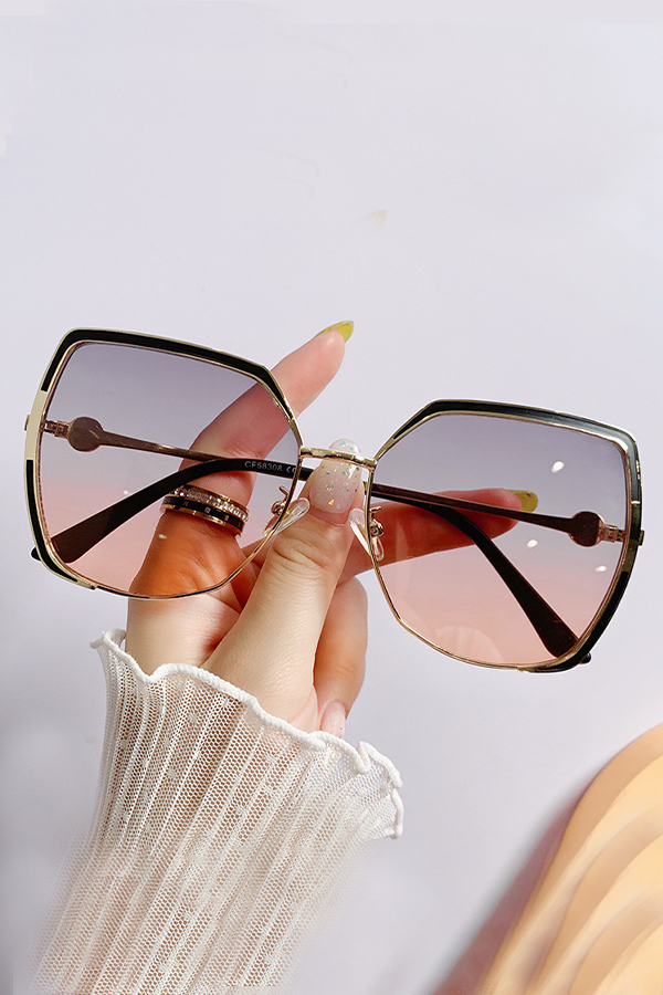Metal Gradient Color Anti UV Sunglasses - Boho Soho