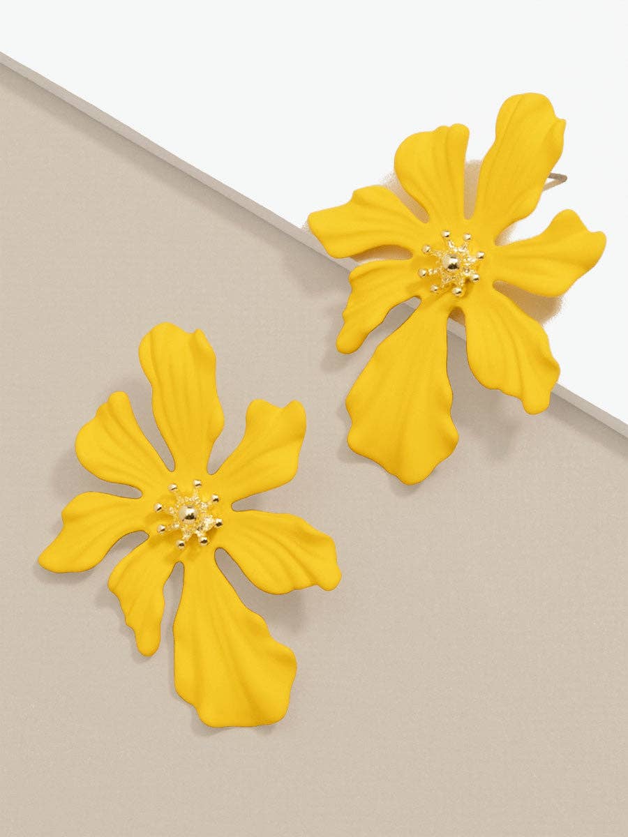 ZENZII Large Tropical Floral Earring - Boho Soho