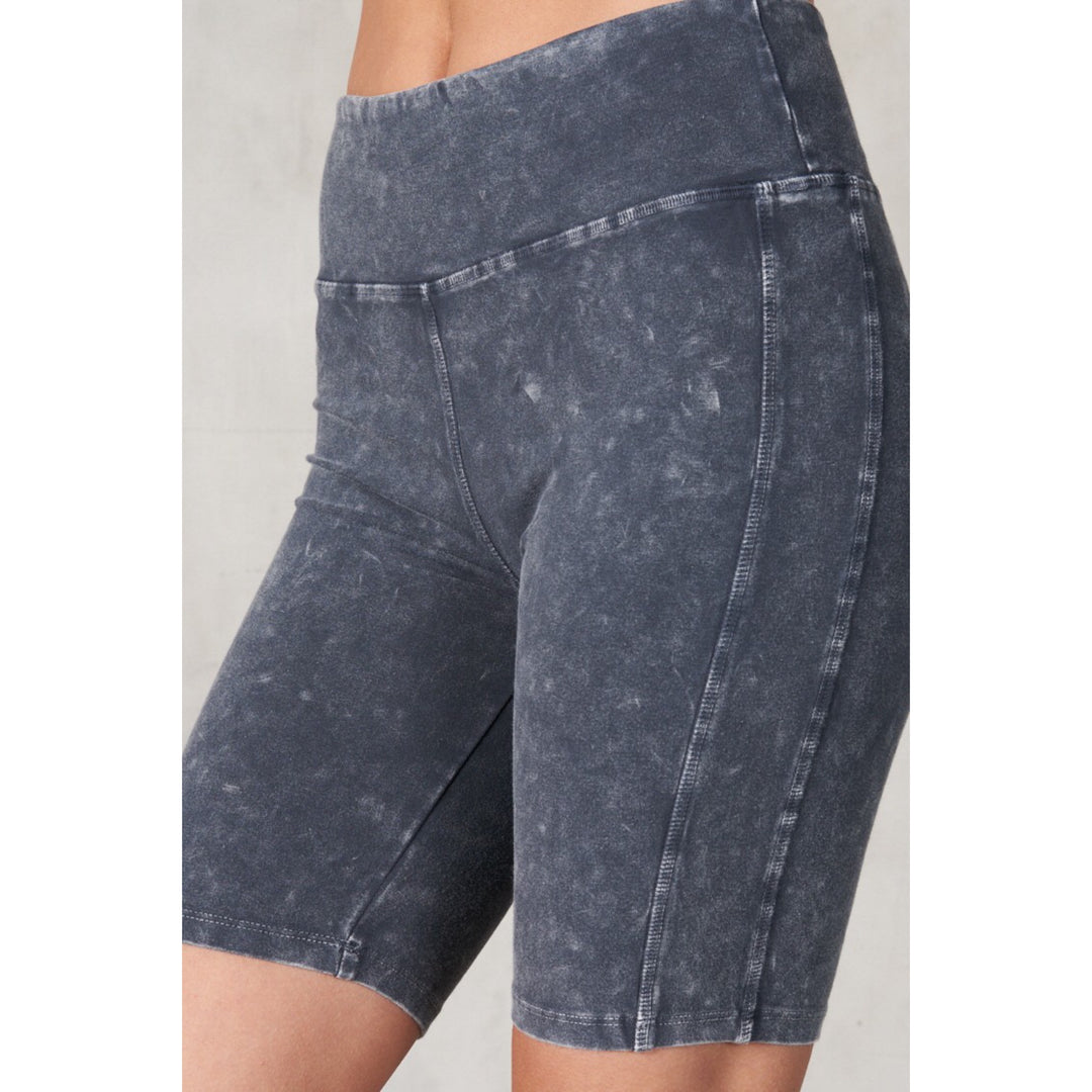 Mineral Wash Biker Shorts - Boho Soho