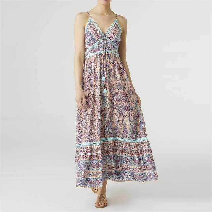 COCO + CARMEN Nixi Printed Ruffle Bottom Dress - Boho Soho