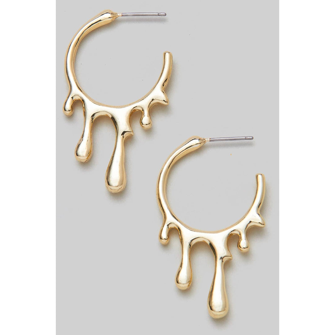 DRIP HOOP DROP EARRINGS - Boho Soho