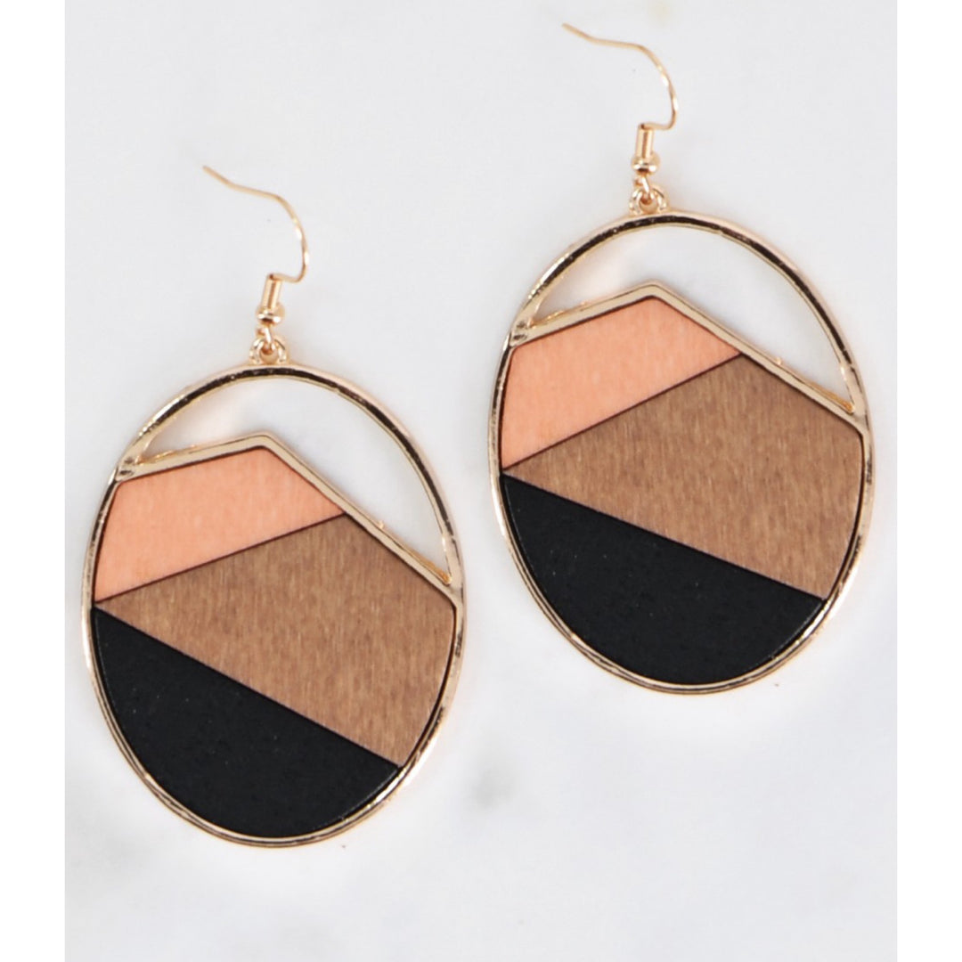 Boho Multicolor Wood Earrings - Boho Soho