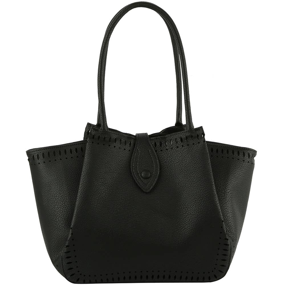 Perforated Origami Top Handle Bag - Boho Soho