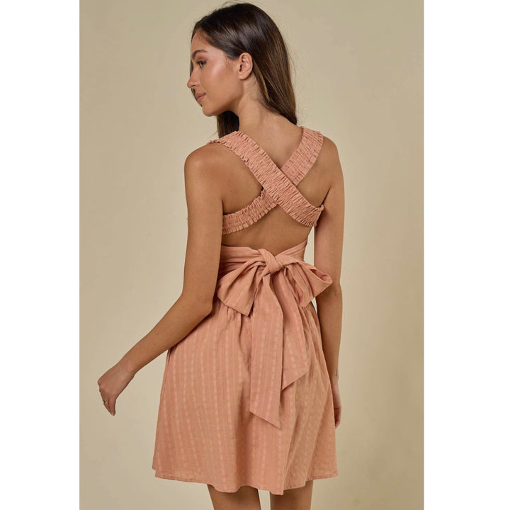 Smocked Detail Tie Back Dress - Boho Soho