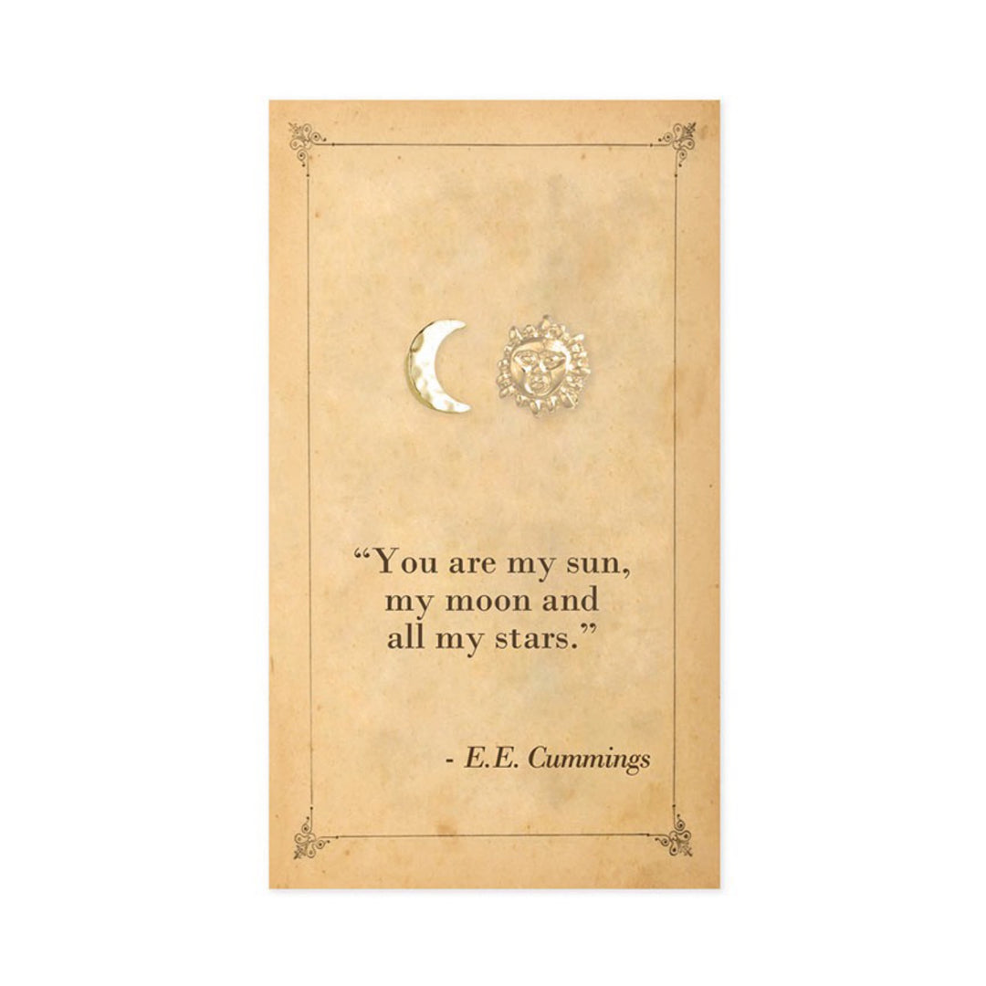 ZAD E.E Cummings Sun, Moon, Stars Earrings - Boho Soho