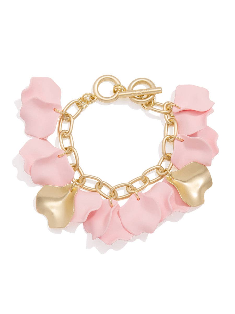 ZENZII Jewelry - Resin and Metal Petal Link Bracelet - Boho Soho