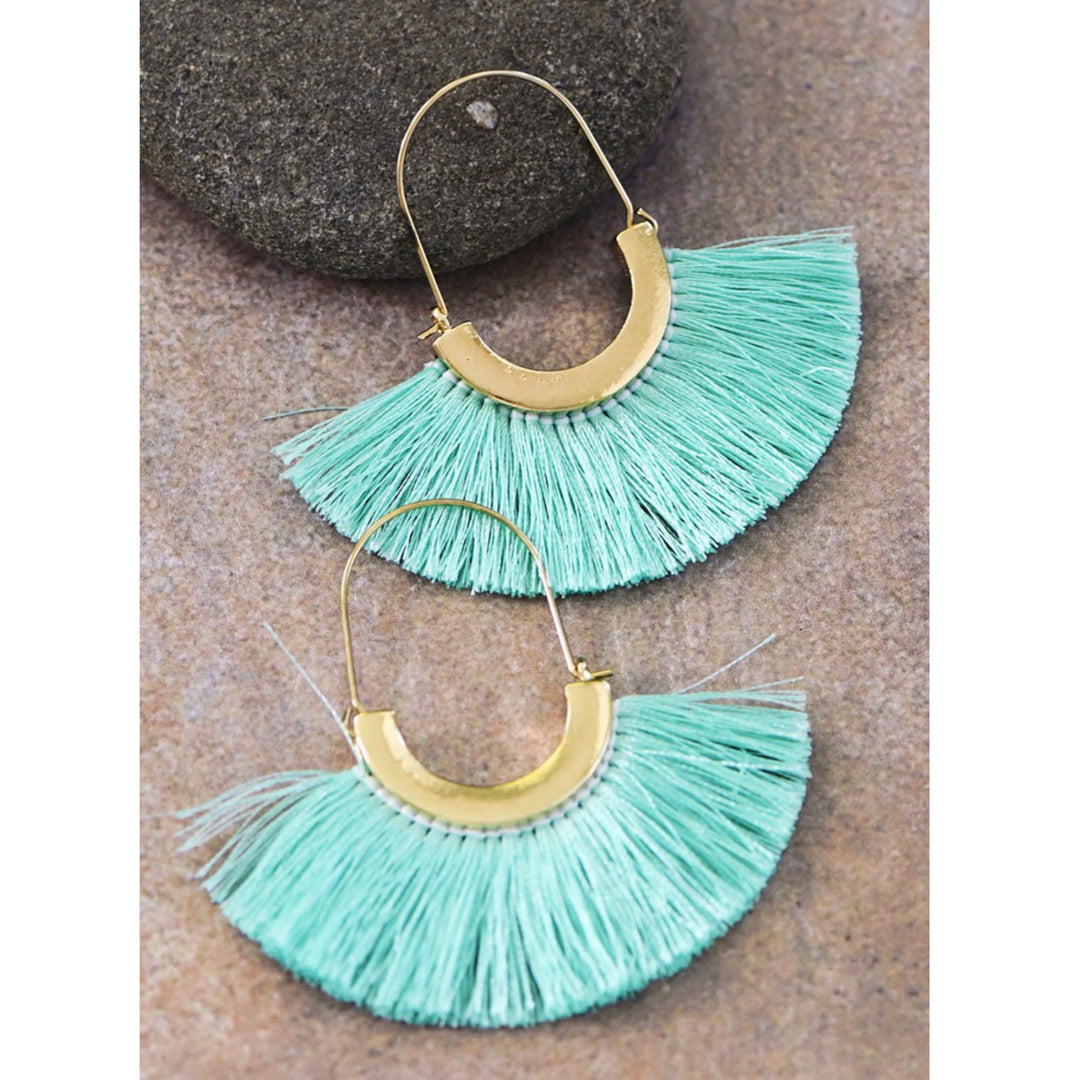 Boho Fan Tassel Earrings - Boho Soho