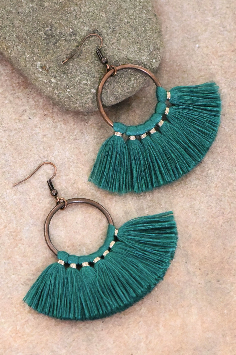 Boho Fan Tassel Earrings - Boho Soho