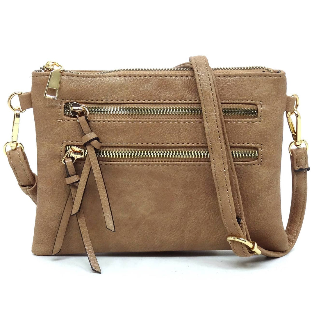 Multi Zipper Clutch Crossbody Bag - Boho Soho