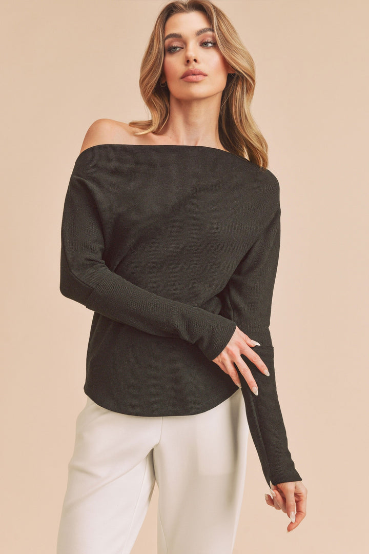 Alana Off The Shoulder Thermal Top