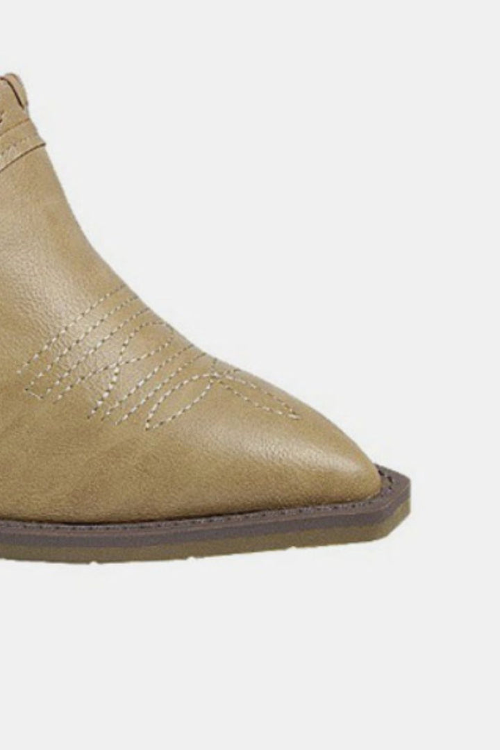 Forever Link Pointy Toe Slip On Chunky Mules - Boho Soho