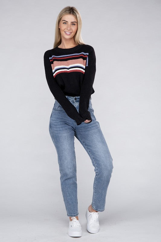 Ambiance Striped Pullover Sweater