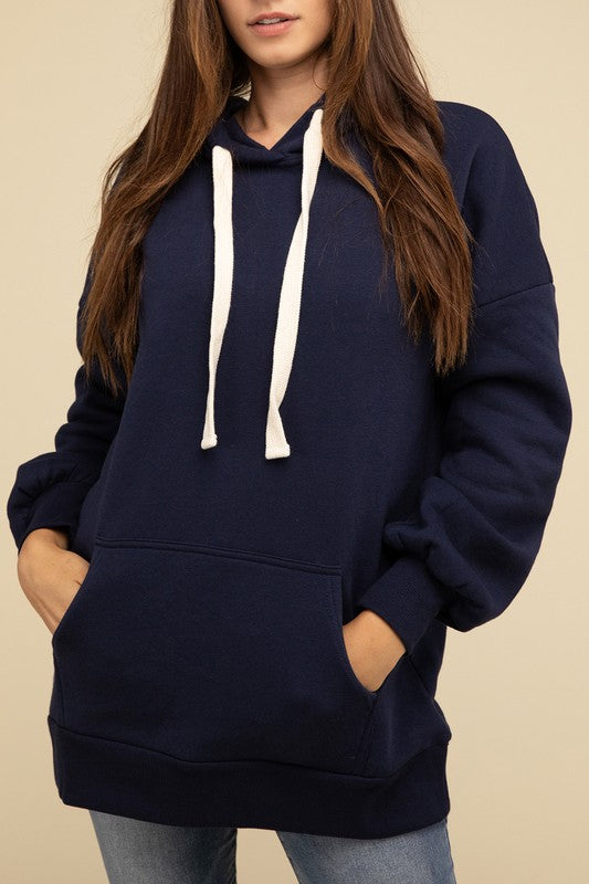 Zenana Oversized Hoodie Longline Sweatshirt