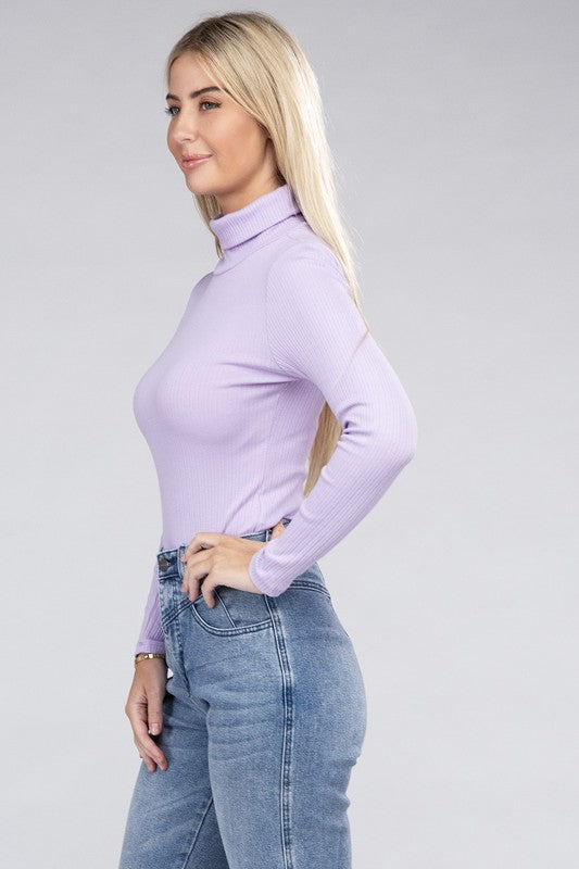 Ambiance Long-Sleeve Turtleneck Bodysuit