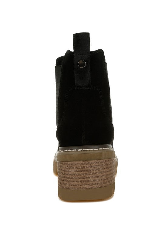 Rag Company Vostok Suede Chunky Chelsea Boots