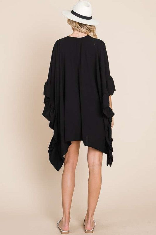 Jade by Jane Wide sleeves ruffle kimono