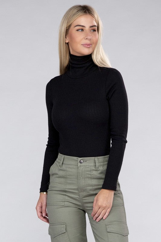 Ambiance Long-Sleeve Turtleneck Bodysuit