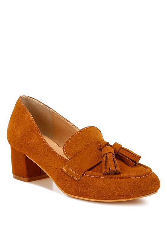 Rag & Co Aloha Tassels Detail Suede Loafers